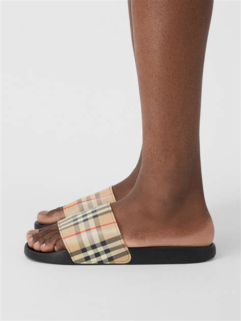 burberry slippers men's|men's Burberry slides.